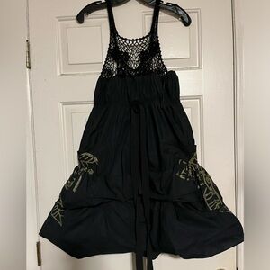 avant garde navy and gold dress by pianurastudio.. size 38